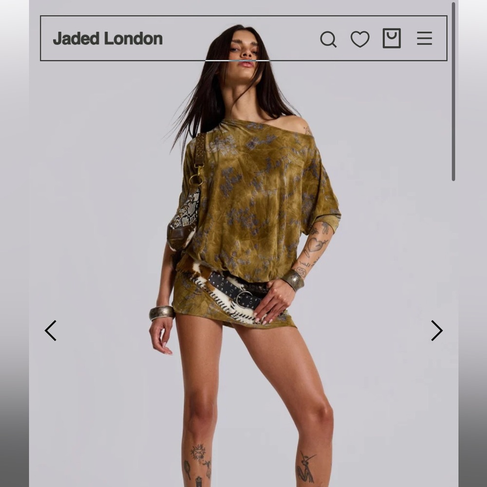 Jaded London Ophidian Devore Backless Mini Dress
